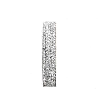 18 Krt. Luxe witgouden hanger met diamanten; 0,585 ct., Handtassen en Accessoires, Bedels, Ophalen of Verzenden, Gebruikt, Goud
