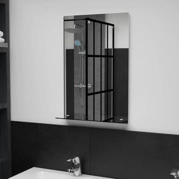 vidaXL Wandspiegel met schap 40x60 cm gehard glas, Huis en Inrichting, Verzenden, Nieuw