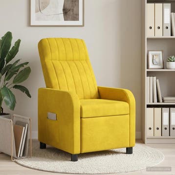 vidaXL Recliner Geel fluweel, Huis en Inrichting, Verzenden, Nieuw