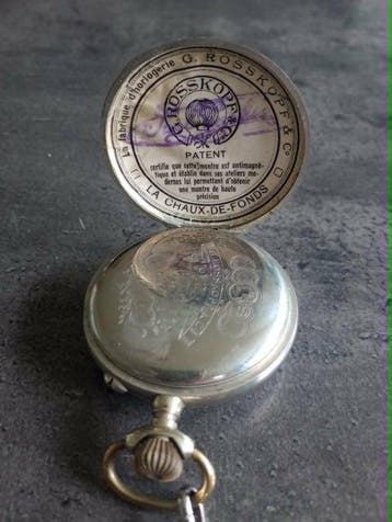 Roskopf - 19de eeuws zakhorloge van Roskopf - 1850-1900, Handtassen en Accessoires, Nieuw