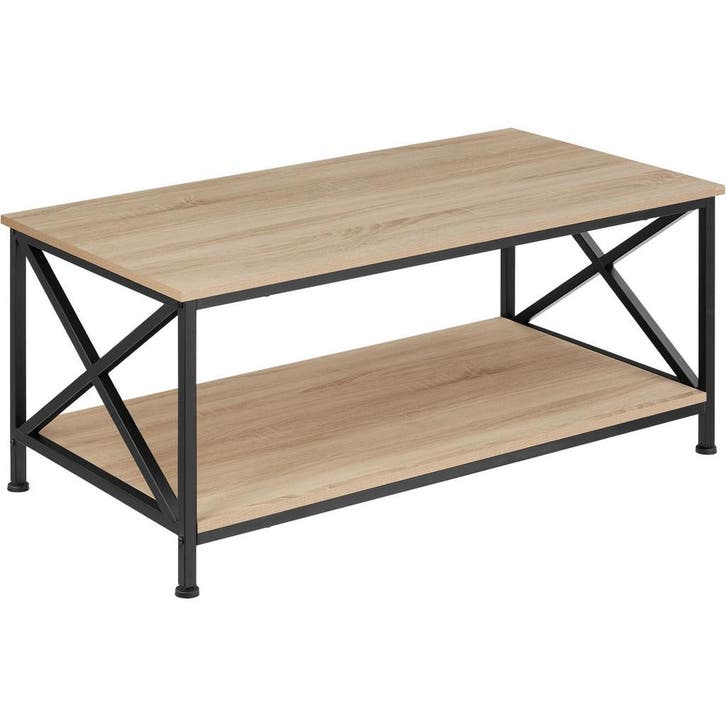 tectake Salontafel Pittsburgh 100x55x45,5cm - Industrieel li, Huis en Inrichting, Tafels | Salontafels, Verzenden