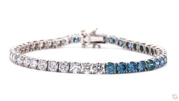 Armband - 18 karaat Platina, Witgoud - 10.14ct. tw. Diamant
