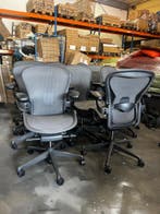 Herman Miller Aeron Remastered refurbished - grote voorraad, Verzenden, Zwart, Zo goed als nieuw, Bureaustoel