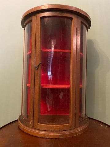 Vitrine - Bois, Verre, Velours - Vitrine - armoire dapparat