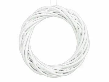 Krans Wilgentenen Wit twijgenkrans 20 x 4 cm, Nieuw