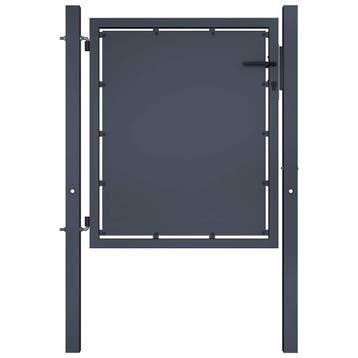 vidaXL Tuinpoort staal 100x100 cm antraciet, Verzenden