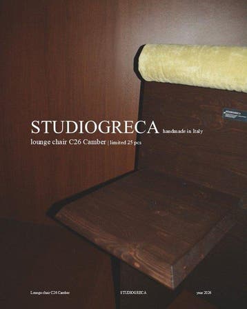 Studio Greca - Stoel - C26 Camber - Hout, Fluweel - 25