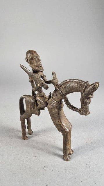 Ruiter in brons - Dogon - Mali (Zonder minimumprijs)