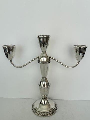 DUCHIN CREATION - Kandelaber drie-licht kandelaar - .925, Antiek en Kunst