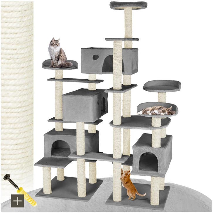 Krabpaal Entissar 214cm - grijs, Dieren en Toebehoren, Katten-accessoires, Verzenden