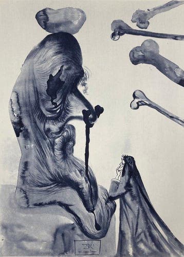 Salvador Dali (1904-1989) - The Flatterer - La Divine
