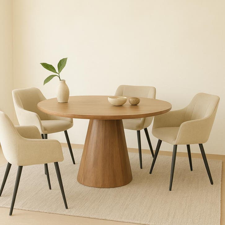 Mangohouten eettafel Mick rond 150cm, Maison & Meubles, Tables | Tables à manger, Envoi