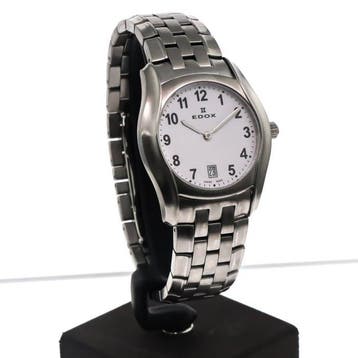 Edox - Swiss Made Quartz Watch - ED82003-SS-1 - Numeral, Nieuw
