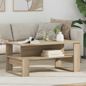 vidaXL Salontafel Sonoma Eik 90 x 50 x 40 cm Bewerkt hout, Verzenden, Nieuw