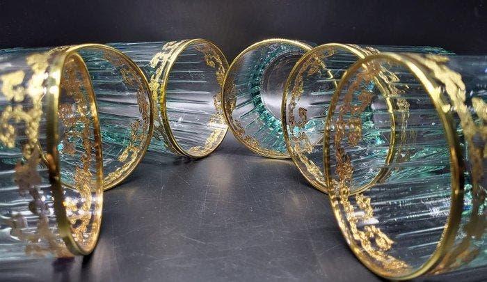 ISMIE LUX - Drinkservies (6) - exclusieve smaragdjuwelen, Antiquités & Art, Antiquités | Meubles | Tables