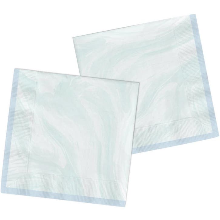 Blauwe Servetten Marmer 33cm, Hobby en Vrije tijd, Feestartikelen, Nieuw, Verzenden