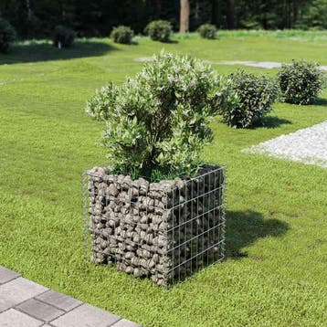 vidaXL Gabion plantenbak verhoogd 50x50x50 cm gegalvaniseerd, Tuin en Terras, Verzenden, Nieuw
