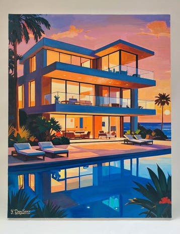 Yuri Denissov - Villa priche de la mer le soir