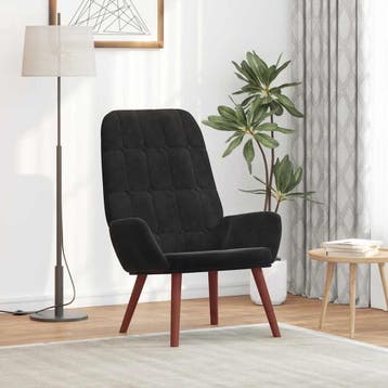 vidaXL Relaxstoel fluweel zwart, Verzenden, Nieuw