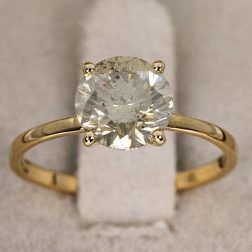 Zonder minimumprijs - Ring - 18 karaat Geel goud - 2.09ct., Nieuw