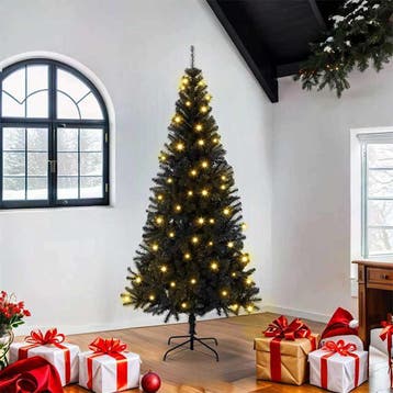 vidaXL Kerstboom Zwart 180 cm PVC, Verzenden