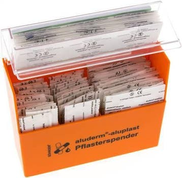 Pleister Dispenser Oranje Transparante Deksel, Verzenden, Nieuw