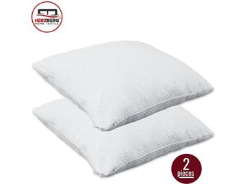 Veiling - 2x Herzberg Textile Herzberg Hg-65X2 Traagschuim k, Huis en Inrichting, Slaapkamer | Beddengoed, Nieuw