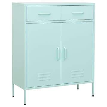vidaXL Opbergkast 80x35x101,5 cm staal mint, Verzenden, Nieuw