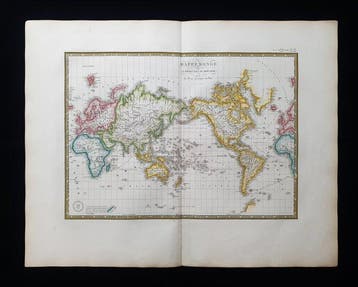Mappamondo - Wereldkaart, terrestrische planisfeer,, Livres