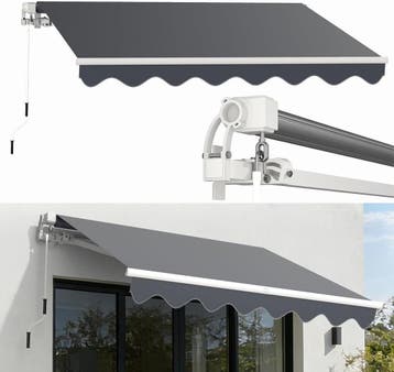 Luifel met scharnierarm, 250 x 200 cm, klemluifel, balkon, b, Tuin en Terras, Verzenden, Nieuw
