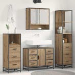 vidaXL Badkamermeubel Set met lade 3 pcs Artisan Eiken, Verzenden, Nieuw