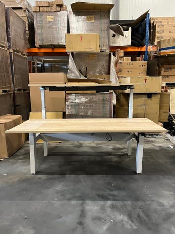 Gerenoveerd Steelcase Ology Duo Zit Sta Bureau, Verzenden, In hoogte verstelbaar, Zo goed als nieuw