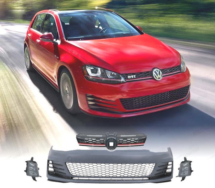 PARE-CHOCS AVANT VOLKSWAGEN VW GOLF 7 12-17 LOOK GTI + ANTI-, Autos : Pièces & Accessoires, Carrosserie & Tôlerie, Envoi