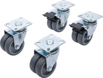 Zwenkwielset voor strandstoelen diameter 75 mm 4 dlg, Verzenden, Nieuw