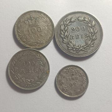 Portugal. Lote 4 moedas de prata (Zonder minimumprijs)