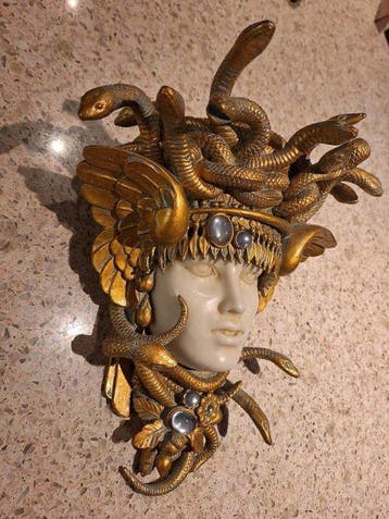 sculptuur, Medusa - 2 kg - 24 cm - Bakeliet