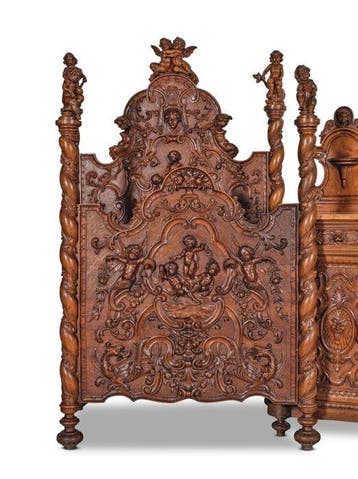 Important 7-piece bedroom suite, attributed to Luigi