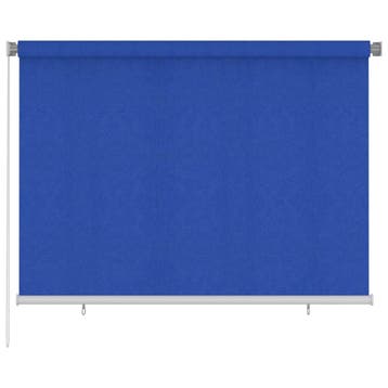 vidaXL Rolgordijn voor buiten 205(B)x140(H) cm HDPE blauw, Verzenden, Nieuw