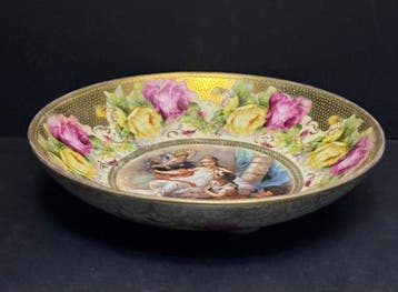 Tafelmiddenstuk - Fleurs de Saxe Coupe - Porselein