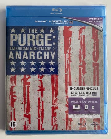 THE PURGE: AMERICAN NIGHTMARE 2 ANARCHY (IN SEAL) (BLURAY), Cd's en Dvd's, Gebruikt