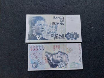 Spanje. - 2 x 10 000 Pesetas - various dates - Pick 161 and