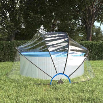 vidaXL Zwembadoverkapping rond 315x158 cm PVC, Verzenden