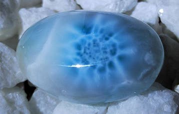 Cabochon Larimar van hoge kwaliteit-AAA ruw- Geen
