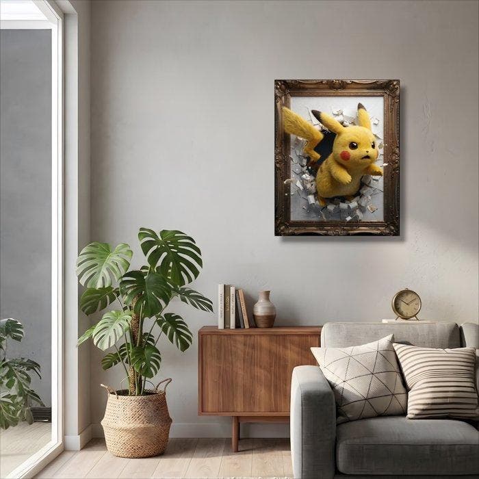 AT9 - [Canvas L] Pikachu Breaking the Frame, Games en Spelcomputers, Spelcomputers | Overige Accessoires