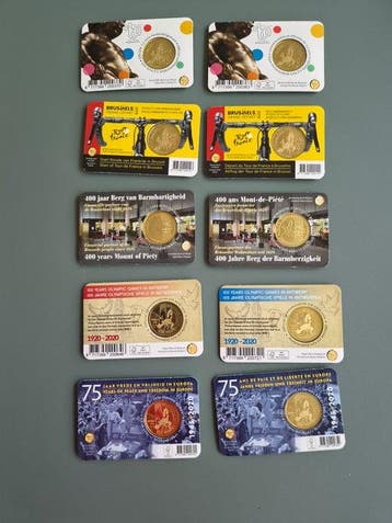 België. 2 1/2 Euro 2018/2020 (10 coincards) (Zonder, Postzegels en Munten, Munten | Europa | Niet-Euromunten