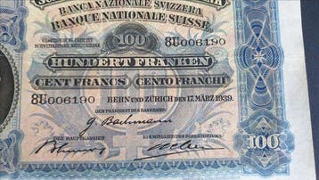 Zwitserland. - 100 Franken - 1939 - Pick 35k (Zonder