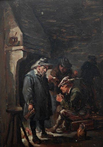 École européenne (XIX) - Dans l’ombre de la taverne
