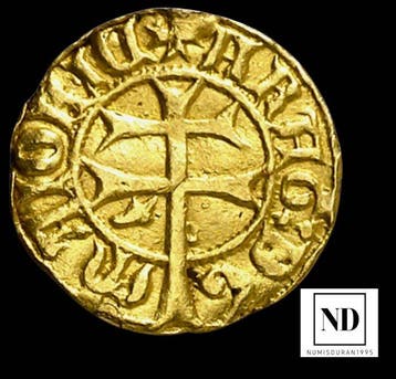 Koninkrijk Mallorca. Pere III. 1/8 Real de oro 1336/1387 -