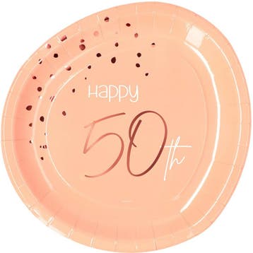 Borden 50 Jaar Rose Goud 23cm 8st, Verzenden