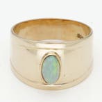 Sans prix de réserve - Bague - 14 carats Or jaune - Opaal